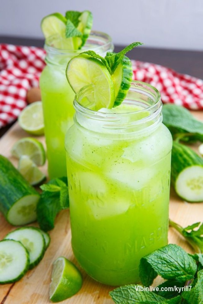 Cucumber, Mint and Lime Refreshers